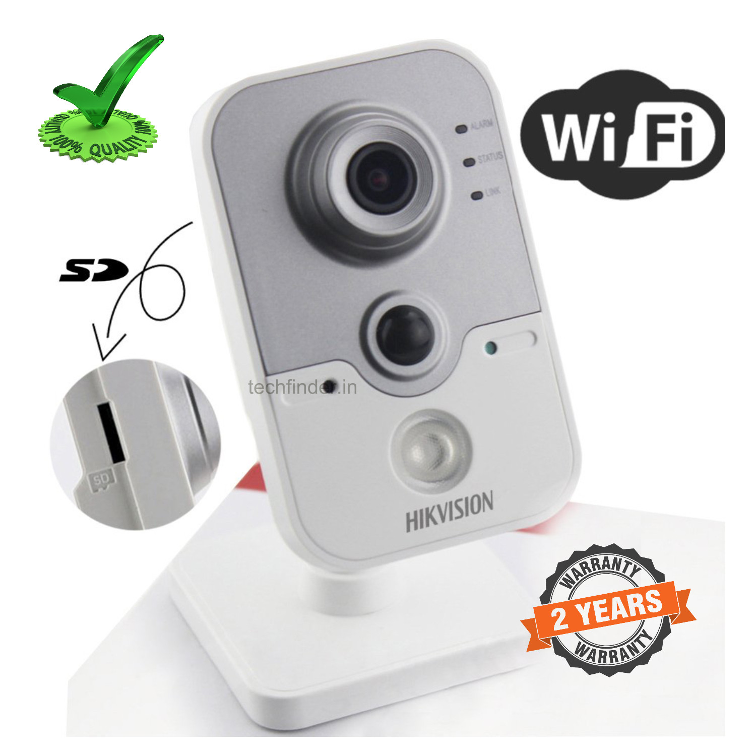 Hikvision DS-2CD242PF-I(W) 2mp Wi-Fi Alarm Pro Cube Camera